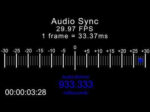 UHD 4K 3840x2160 Audio Sync Test 29.97 5 minutes