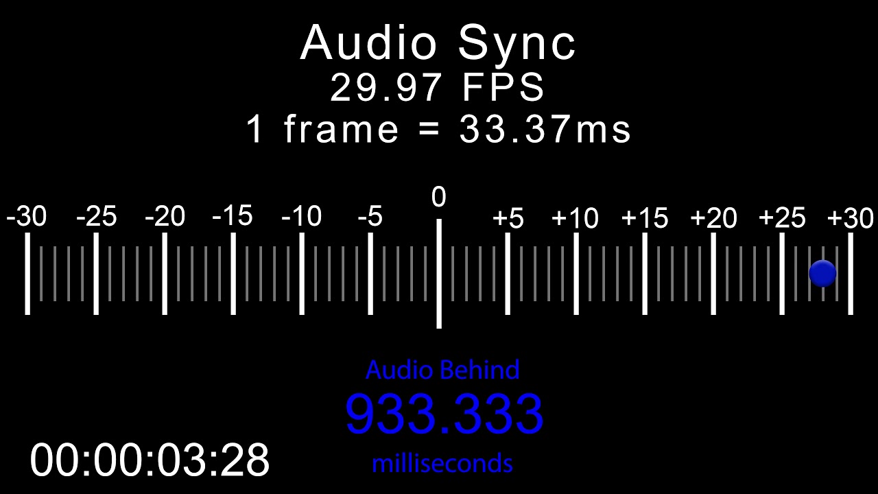Audio Video Sync Test Video UHD 4K 3840x2160 Audio Sync Test 29.97 5 minutes - YouTube