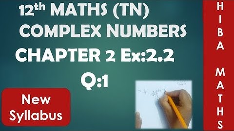 12th class maths chapter 2 exercise 2.2 question 1 TN New Syllabus TN Samacheer portions