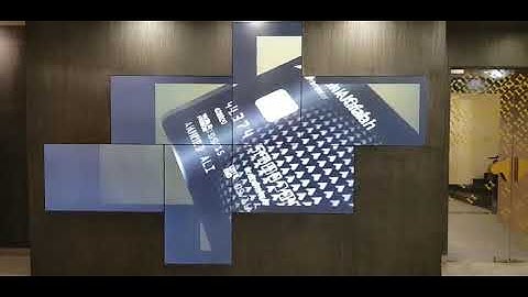 Creative LCD video wall, using cms software to achieve any ways to combine and play video