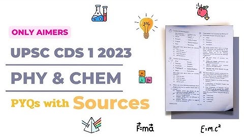 CDS 1 2023: SCIENCE ANALYSIS WITH SOURCE (PYH ND CHEM)
