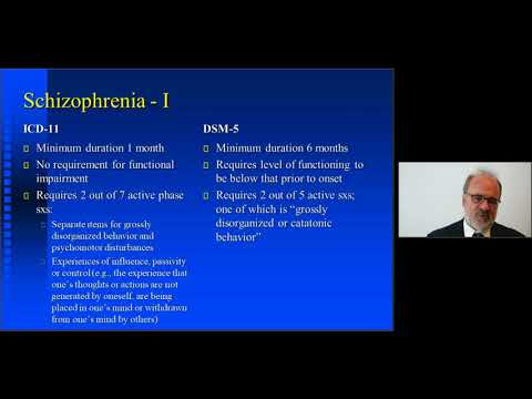 Michael First: Schizophrenia in ICD-11 and DSM-5
