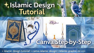 Beautiful Islamic Poster Design Tutorial | Easy Canva Tutorial  screenshot 4