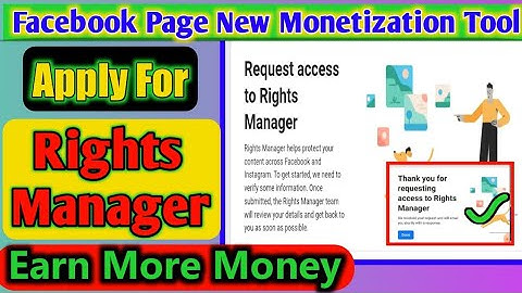 How To Apply Rights Manager Tool In Facebook Page In Telugu / Facebook Page New Monetization Tool