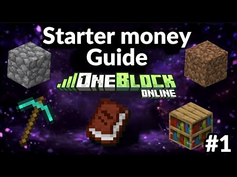 Starter money guide for New players in oneblock online | minecraft bedrock 