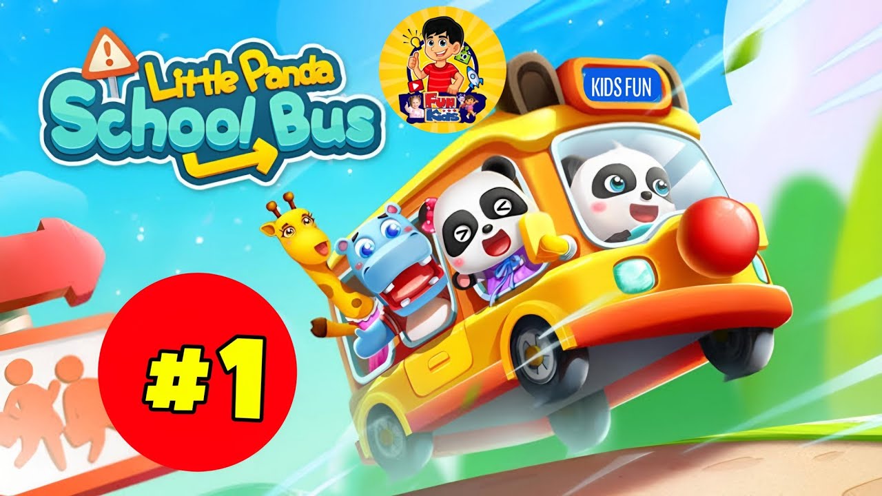 Little Panda School Bus - Let's Go To School With Panda - YouTube
