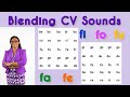 Blending Two Letters Level 1C | Consonant and Vowel | Short sound vowels | Phonics Instruction