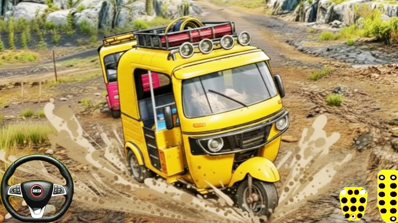 Tuk Tuk Auto Rickshaw Taxi Offroad Driving - Indian Auto Rickshaw Game - Android Gameplay