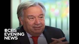 U.N. Secretary General Antonio Guterres says climate crisis will kill 7 million people a year if …