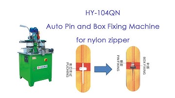 HY-104QN Auto nylon zipper zinc pin box fixing machine #zippermachine