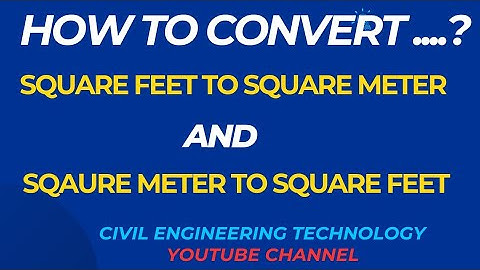 How to Convert Square feet to Square meter || Sq meter to Sq ft || #unitconversion #engineering