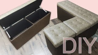 DIY/ How to make a storage bench / كيف تصنع مقعد للتخزين