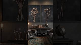 From cold and sterile to a moody, vintage sanctuary. Swipe to see how 🌿🍂#walldecor #walldecor