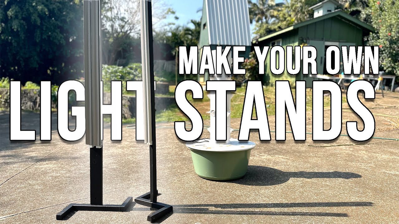 How To Make Simple, Sleek, Inexpensive, D.I.Y Tower Garden Singe And Double Light Stands