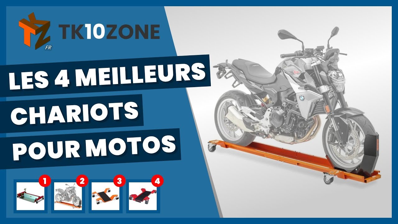  Rail de Range Moto avec Bloque Roue ConStands Smart Mover, Max.  450 kg, Gris