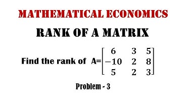 Rank of a Matrix - Problem 3