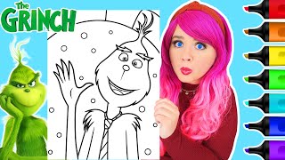 Coloring The Grinch Christmas Coloring Page | Ohuhu Paint Markers