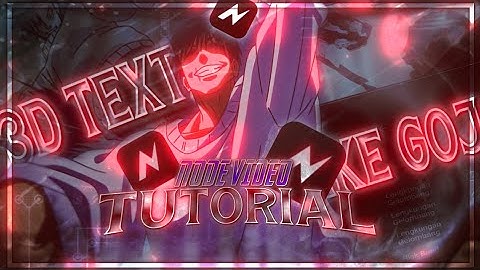 ｢3D TEXT - LIKE @GOJO 」💯 NODE VIDEO TUTORIAL 🎨 #nodevideoedits