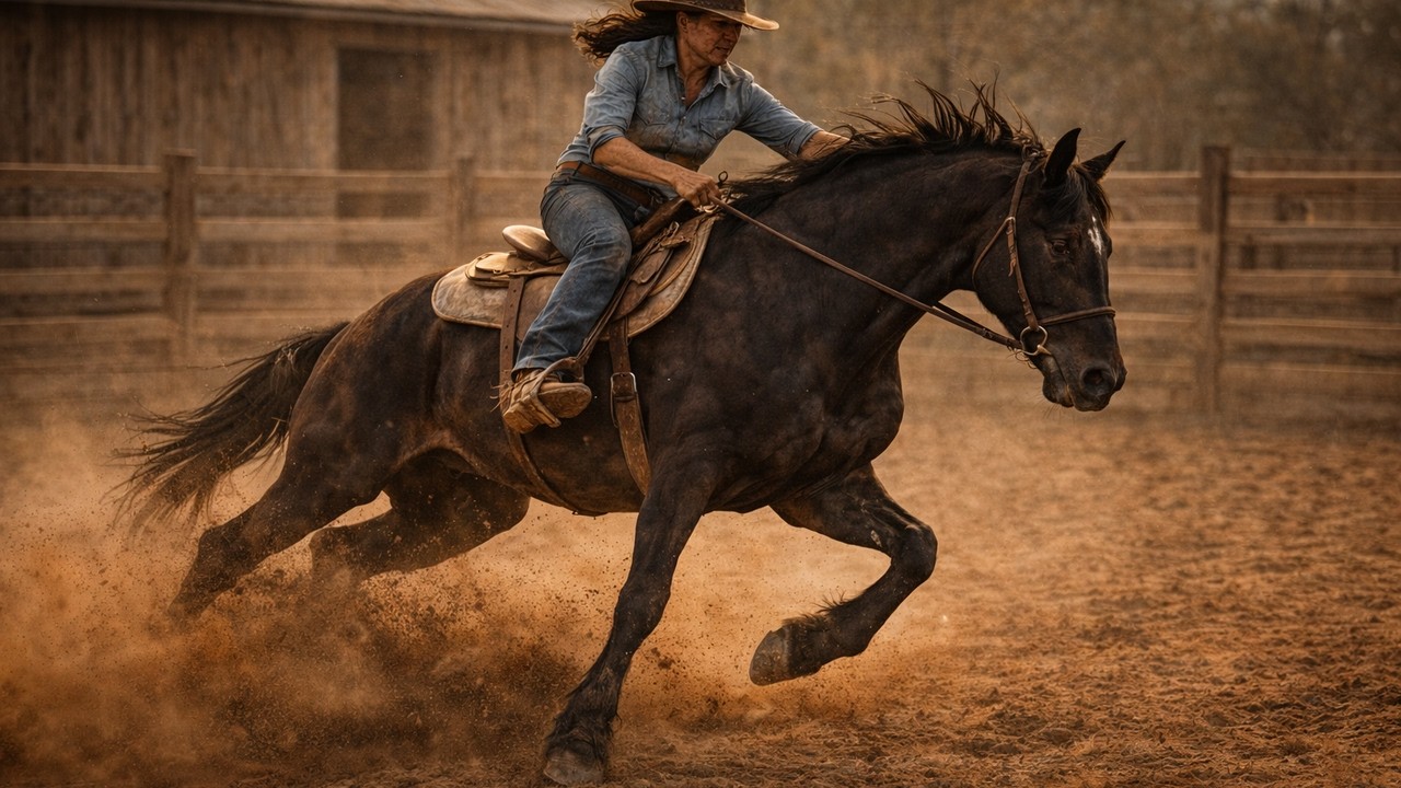 “Ese mustang te mata” — se burlaron… pero ella montó al MUSTANG del granjero y los silenció en seco