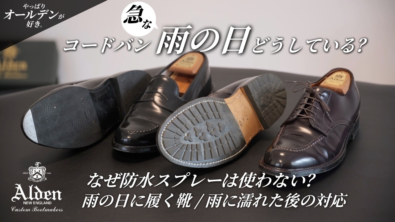 Alden] How to Protect Cordovan Shoes in the Rainy Season: Why I