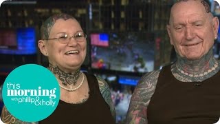 World's Most Tattooed Senior Citizens - Charlotte Guttenberg And Chuck Helmke | This Morning