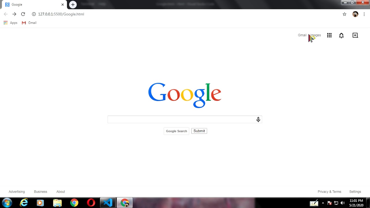 Google Home Page using HTML and CSS - YouTube