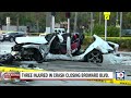 3 injured in crash involving 2 cars, fire truck in Fort Lauderdale that left major roadway closed