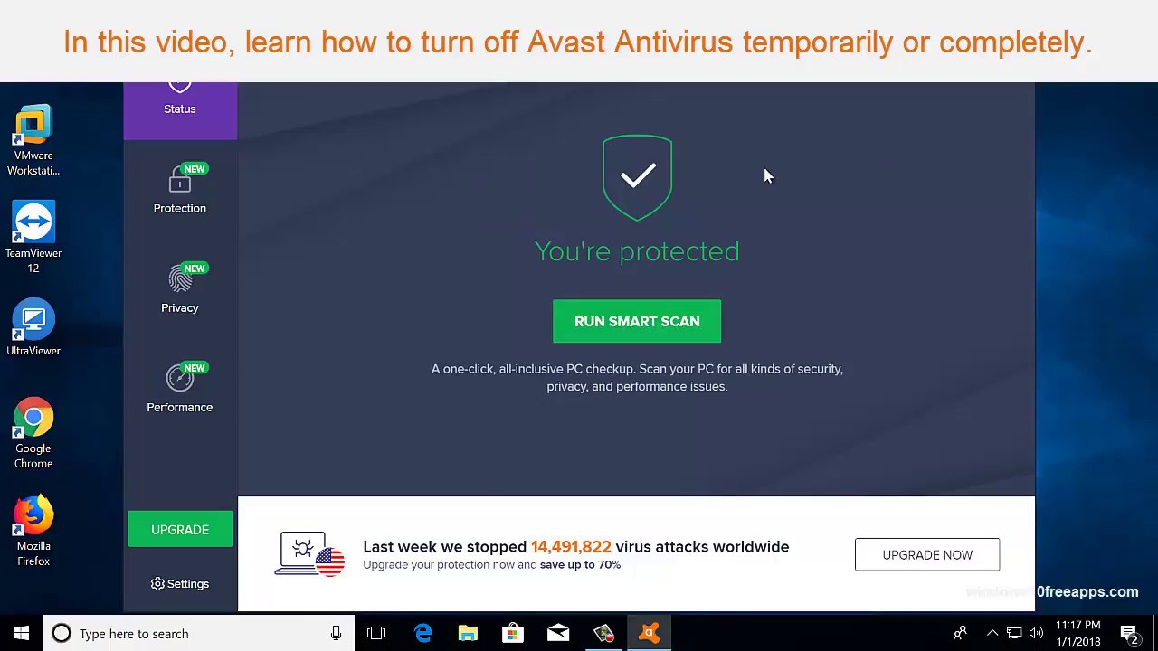 disable avast antivirus software