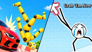 🌈 We 2×2 Player Games Ragdoll Break 🆚 Grab'Em Now - Help Me 2048 Gameplay part 23 #hungryballs screenshot 4