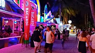 This is BORACAY White Beach Path on April 26 2024 Night Life From Station 3 to Station 1