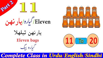 Learn about numbers in English/Urdu/Sindhi || 11 to 20 || Learn number in Urdu | part 2