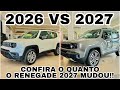 COMPARATIVO NO ANTIGO JEEP RENEGADE 2026 X 2027 | VEJA O QUE MUDOU!!