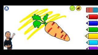 Belajar Mewarnai wortel & edamame pakai Pensil warna - Coloring Pages (Ayo tunjukkan kreativitas mu) screenshot 4