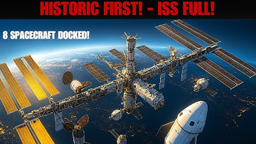 Een primeur in de geschiedenis: acht ruimtevaartuigen zijn nu aan het ISS gekoppeld!