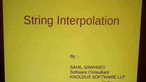 String Interpolation