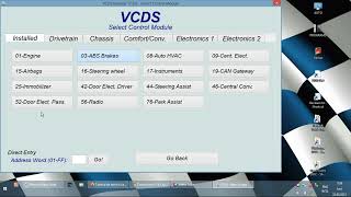 VCDS - Golf/Jetta - ABS/ESP - Scan & Clear Codes