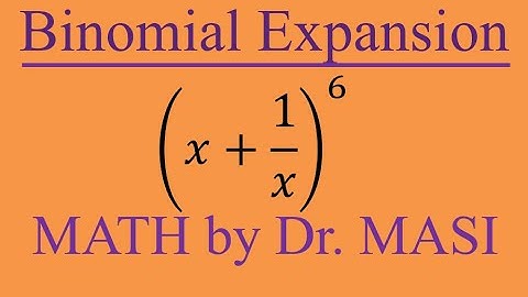 How to Expand using Binomial Theorem (x+1/x)^6?