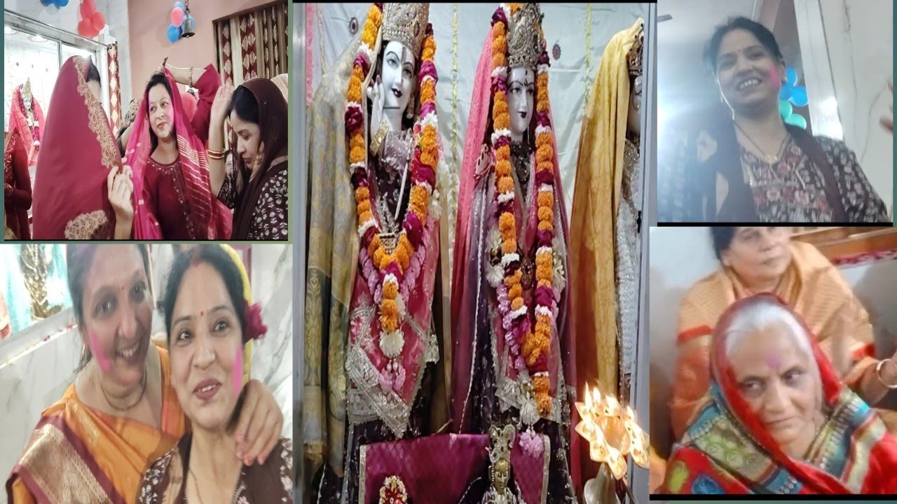 अमला एकादशी पर भी हमारे घर के पास मंदिर में भी खूब रंग बरसा और सब आनंद का लूट उठाते हुए खूब मस्ती की