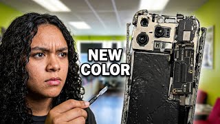 Color Changing and REBUILDING DESTROYED iPhone! 