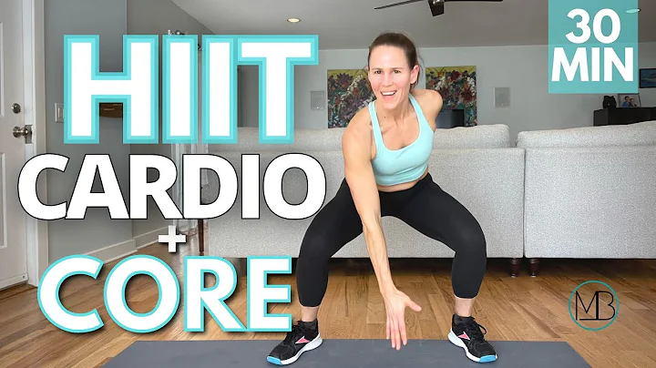 30 MIN No Equipment Cardio + Core Workout | Low Im...