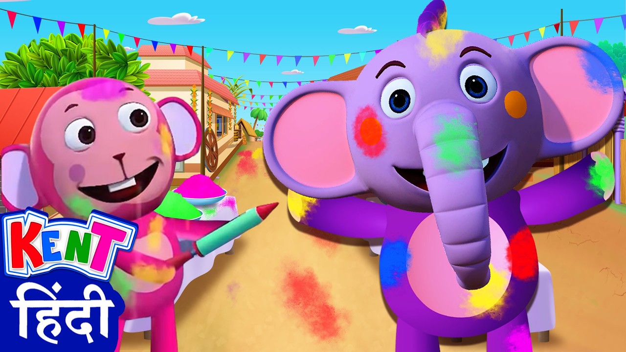 Holi Aayi Holi Aayi | Festival Songs & Hindi Rhymes For Kids | HooplaKidz Hindi