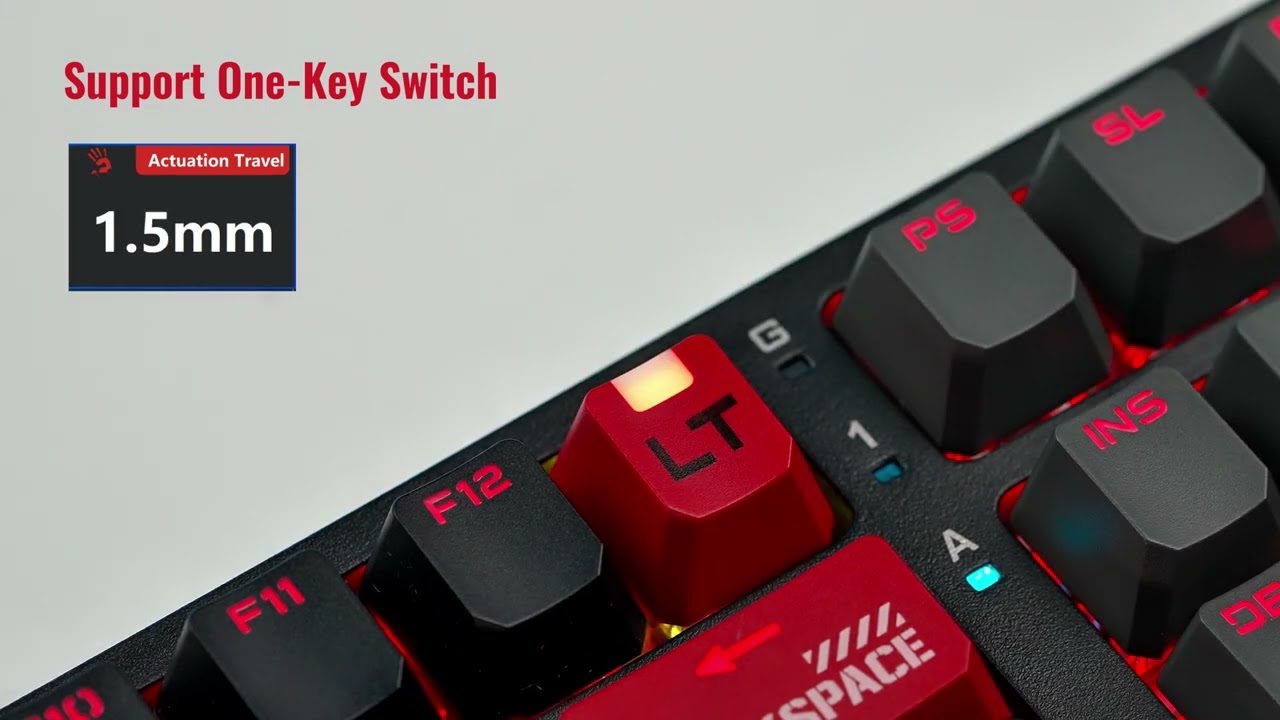 AT87 Alpha Optical Keyboard | Bloody Red Precision. Built to