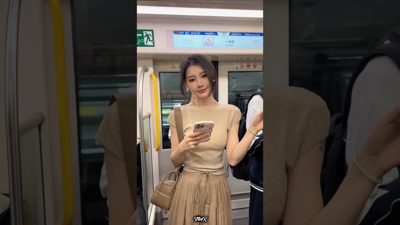 Caught the Most Elegant Chinese Girl on the Subway! 🤩 