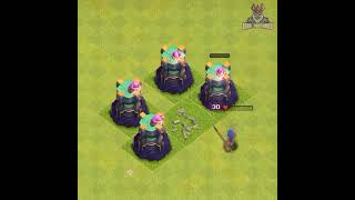 Royal Champion Vs 5X Wizard Tower...#Shorts#Shortsvideo#Clashofclans#Royalchampion