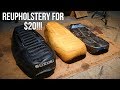 Restoring a Motorcycle Seat / DIY $20 REUPHOLSTERY  / TS185