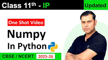 One Shot video Numpy Library class 11 IP (065) | S4SUREN