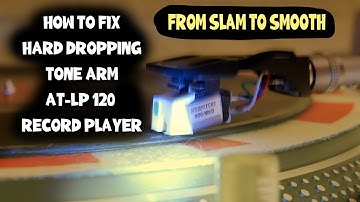 How to Fix Hard Dropping Tone Arm & Cue Lever AT-LP120 TURNTABLE Record Player SAVE YOUR ALBUMS!