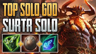 SOLO LANE BULLY! Surtr Solo Gameplay (SMITE Conquest)