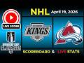 🔴 LA Kings vs Colorado Avalanche LIVE | NHL Playoffs Game 1 | April 19 | Live SCOREBOARD