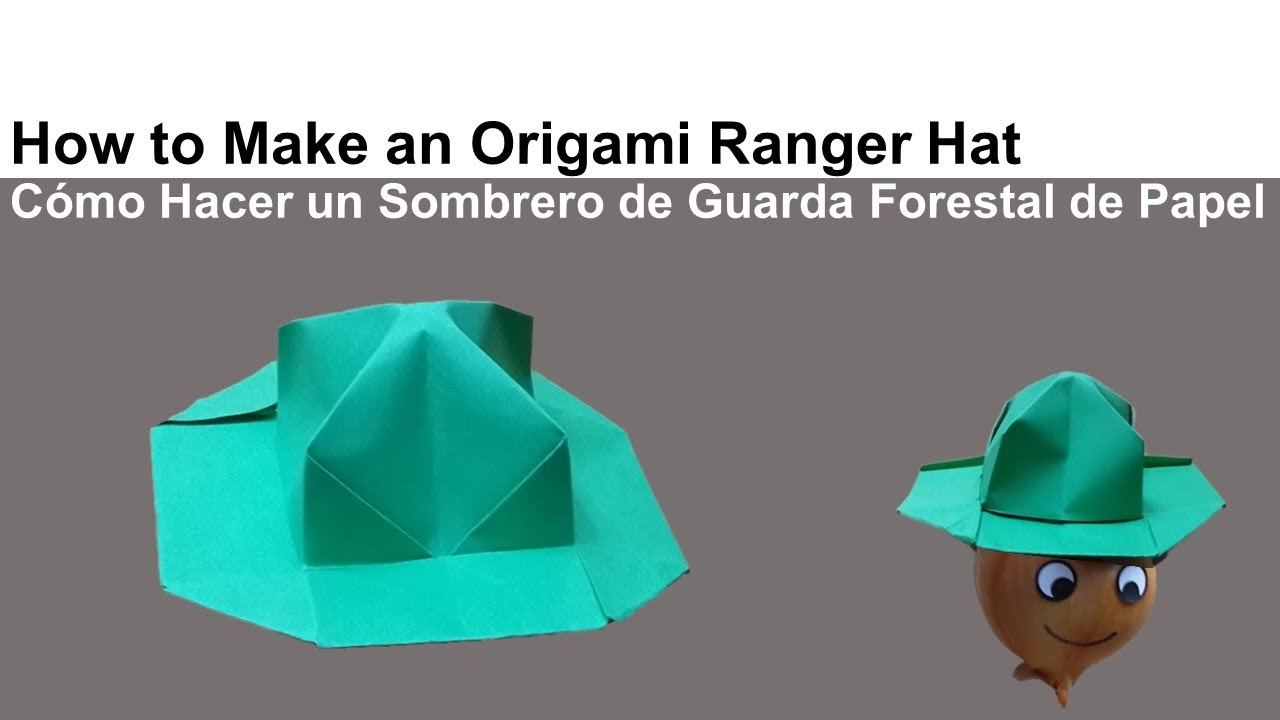 How to Make an Origami Ranger Hat 🤠 - Cómo Hacer un Sombrero de Guarda ...